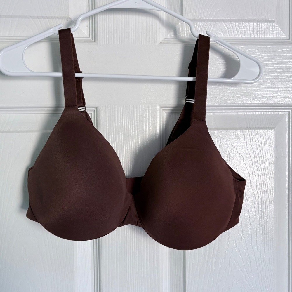 NEW Skims Smooth Intimates Full Coverage Lightly Lined Bra Size 36D Cocoa Brown